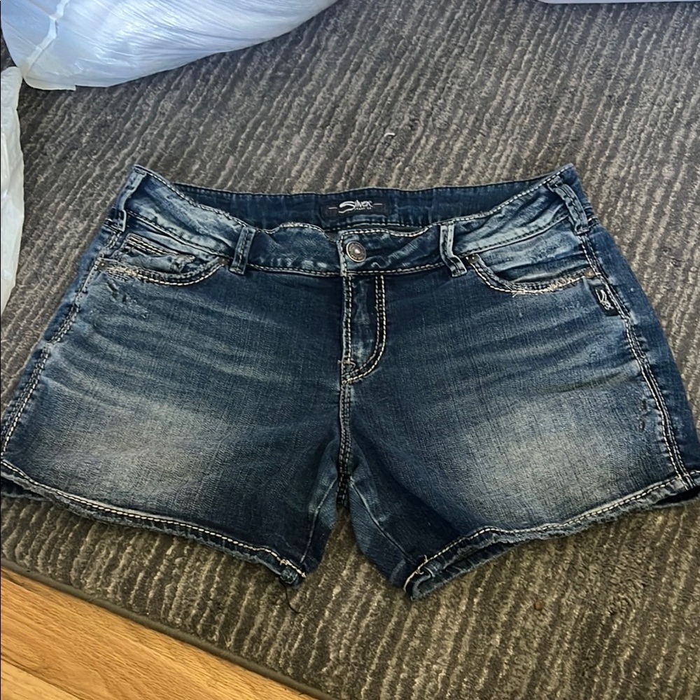 Silver Jeans Elyse Jean Shorts with Distressed Details